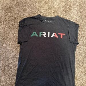 Ariat Men's Charcoal Tee with Multicolor Logo